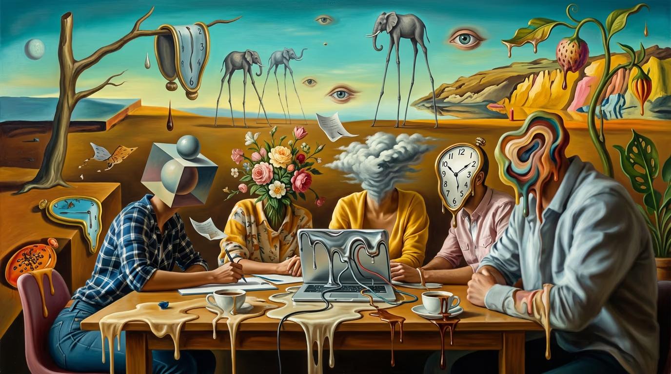 Σουρεαλιστικός πίνακας εμπνευσμένος από τον Salvador Dalí - Chamelemon digital marketing.